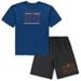 Men's Concepts Sport Royal/Heathered Charcoal New York Mets Big & Tall T-Shirt Shorts Sleep Set