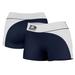 Women's Navy/White Georgia Southern Eagles Plus Size Curve Side Shorts