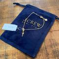 J. Crew Jewelry | J. Crew Demi Fine Wedding Chain Bracelet With Pave Key Charm | Color: Gold/White | Size: Os