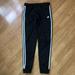 Adidas Bottoms | Adidas Kids 16 Black Classic 3 Stripe Joggers Pants Sweatpants | Color: Black/White | Size: Kids 16