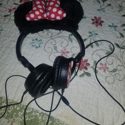 Disney Headphones | Minnie Mouse Headset Wired | Color: Black | Size: Os