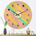 East Urban Home Memphis Neon Pattern Wood Wall Clock Solid Wood in Brown/Yellow | 29 H x 29 W x 1 D in | Wayfair 5C05C7F11AAC442D84C7937E8342DE87