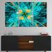 East Urban Home Layered Fractal Flower Petals - Multipanel Floral Metal Wall Art Metal in Blue | 28 H x 36 W x 1 D in | Wayfair