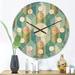 East Urban Home Hexagon Pattern VIII Wood Wall Clock Solid Wood in Brown/Green/Yellow | 23 H x 23 W x 1 D in | Wayfair