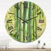 East Urban Home Bamboo Stems Wood Wall Clock Wood Wall Clock Solid Wood in White | 36 H x 36 W x 1 D in | Wayfair 27CC2603C10E4669A33966CD4A5F6414