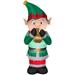 The Holiday Aisle® Elf Prop Inflatable Polyester in Black/Green/Red | 14.76 H x 12.6 W x 24.41 D in | Wayfair 85248991E74445ADA1F6B7E8FA6F7518