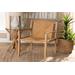 Baxton Studio Delaney Mid-Century Modern Oak Brown Finished Wood and Hemp Accent Chair - Wholesale Interiors SK9143-Oak-CC