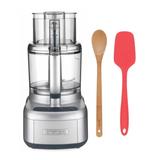 Cuisinart Elemental 11-Cup Food Processor (Silver) with Spoon Bundle - 8.00" x 10.43" x 16.27"