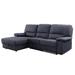 ACME Trifora Reclining Storage Sectional Sofa in Dark Gray Fabric