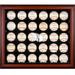 Cleveland Guardians Mahogany Framed Logo 30-Ball Display Case