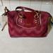 Coach Bags | Euc Coach Ashley Deep Red Handbag Purse | Color: Red | Size: Medium-Large