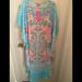 Lilly Pulitzer Other | Ladies Lilly Pulitzer Long Dress With Slip Under Dress. | Color: Blue/Pink | Size: S/M