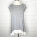 Anthropologie Tops | Bordeaux Mixed Media Pleated Back Top | Color: Gray/White | Size: S