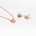 Coach Jewelry | Coach Necklace And Stud Earrings Set | Color: Gold/Pink | Size: Os