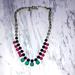 J. Crew Jewelry | J Crew Colorful Beaded Statement Gem Necklace | Color: Silver | Size: Os