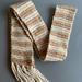 American Eagle Outfitters Accessories | Euc American Eagle Outfitters Tan/White Striped Knit Scarf | Color: Cream/Tan | Size: Os