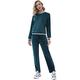 Womens Jogging Suits Velour Tracksuit 2 Piece Sweatsuit Top and Bottom Loungewear Sleepwear Nightwear Pyjama Set,Green,XXL