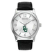 Men's Silver Baylor Bears Leather Watch