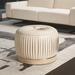 Global Views Colette Pouf Genuine Leather | 15.5 H x 21.25 W x 21.25 D in | Wayfair Ottomans FDS9.90051