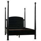 Noir Trading Inc. New Douglas Solid Wood Four Poster Bed Wood in Black/Brown | 84 H x 65 W x 88 D in | Wayfair GBED116QHB-NEW