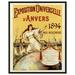 Oliver Gal Advertising Exposition Universelle D Anvers' Posters Painting Canvas in White | 36 H x 30 W x 1.5 D in | Wayfair 41968_30x36_CANV_BFL