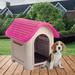 Archie & Oscar™ Mandy Plastic Dog House Plastic House in Pink/Gray | 25.9 H x 23.6 W x 29.3 D in | Wayfair C7EEC5F32DE248C78AB4668B3789E705