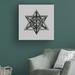 Wrought Studio™ Equilateral Vertex II by Stellar Design Studio - Wrapped Canvas Painting Canvas in Black/Gray/White | 18 H x 18 W x 2 D in | Wayfair