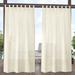 Red Barrel Studio® Alvina Solid Color Semi-Sheer Outdoor Tab Top Curtain Panels Polyester in White/Brown | 84 H in | Wayfair