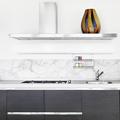 Crearreda White Marble Border Decal Vinyl in Gray | 76.8 H x 9.3 W in | Wayfair CR-67118