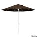 California Umbrella 9' Rd. Aluminum/Fiberglass Rib Market Umb, Deluxe Crank Lift/Collar Tilt, White Finish, Pacifica Fabric