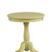 Traditional Style Wooden Round Side Table with Turned Pedestal Base - 22 H x 18 W x 18 L Inches
