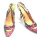 Nine West Shoes | Beautiful Nine West Floral Slingback Heels | Color: Orange/Yellow | Size: 7