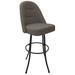 Williston Forge Swivel Metal Counter Bar Stool 26" M-235 - Basin Beige - Coffee Upholstered/Metal in Gray/White | 44 H x 25 W x 23 D in | Wayfair