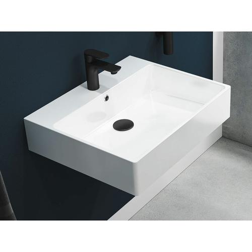 Aqua Bagno - solo Design Keramik Waschbecken Waschtisch 60x50cm weiß