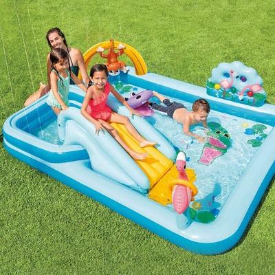 Play Center Jungle Adventure Planschbecken Pool Wasserrutsche aufblasbar - Intex Image