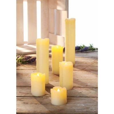 LED Echtwachs-Kerzen - 6er Set - mit Timer Image