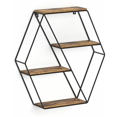 Wandregal Fyrk, Antikholz, 51 x 52 cm Eckform Vicco Image