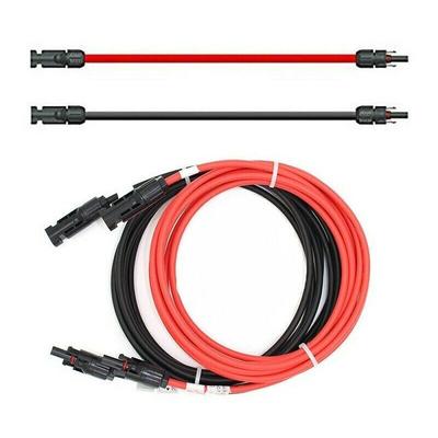 Verlängerungskabel 6mm² beidseitig kompatibel mit MC4 Solarkabel rot / schwarz inkl. Stecker 2 x 1m Image