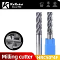 HRC50 fraise en bout de carbure 1 2 4 5 6 8 10 12mm 4 cannelures fraise coupe fer CNC Maching CNC fraise en bout fraise