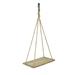 Primitive Country Wooden Plank And Jute Rope Hanging Plant Stand - 29.5 X 15 X 8.5 inches