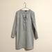 J. Crew Dresses | J. Crew Merchantile L/S Bow Knee Length Knit Shift Dress | Color: Gray | Size: Xs