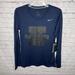 Nike Tops | New Nike Navy Blue Long Sleeve Training Workout Athletic Shirt Womens Size Small | Color: Blue | Size: S