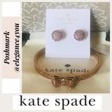 Kate Spade Jewelry | Kate Spaderose Gold Glitter Bangle & Earring Set | Color: Gold/Pink | Size: Os