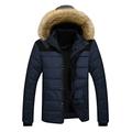 Mens Parka Coats,Fur Hood Detachable Softshell Winter Jacket Sale Clearance Windbreaker Quilted Thicken Warm Jacket Coat Outwear UK 8-20