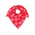 Zwillingsherz Triangular scarf made of cotton, high-quality scarf with dots for women, boys, girls, 2020, XXL neck scarf and women's scarf, knitwear, spring, summer, autumn, winter. - Red - One size