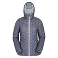 Mountain Warehouse Speed Womens Padded Jacket -Water Resistant, Thermal Tested -30 °C, Microfibre Insulation Ladies Coat -Best for Camping, Outdoors, Travelling & Hiking Charcoal 18