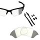 BlazerBuck Anti-salt Replacement Lenses & Sock Kit for Oakley Half Jacket 2.0 XL OO9154 - Clear Black Photochromic