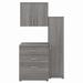 Bush Business Furniture Universal 3 Piece Modular Garage Storage Set with Floor and Wall Cabinets in Platinum Gray - Bush Business Furniture GAS005PG
