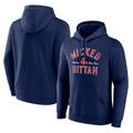 Men's Fanatics Branded Navy Boston Red Sox Hometown Collection Wicked Hit Fitted Pullover Hoodie