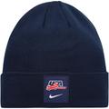 Men's Nike Navy USA Hockey Logo Cuffed Knit Hat